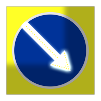 Светодиодный, активный знак 4.2.1, 4.2.2 Д=700мм (на щите)