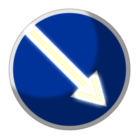 Светодиодный, активный знак 4.2.1, 4.2.2 Д=900мм (на круге)