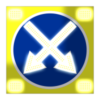 Светодиодный, активный знак  4.2.1, 4.2.2, 4.2.3 Д=900мм (на щите)