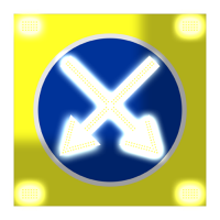 Светодиодный, активный знак 4.2.1, 4.2.2, 4.2.3 Д=1200мм (на щите)